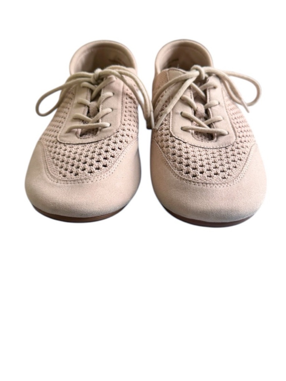 Women's Knit Lace-Up Sneakers in Nude - Picture 5 of 10